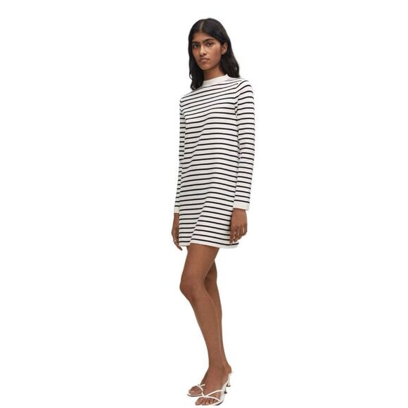 MNG by Mango Striped Sweater Dress Sz M - Picture 2 of 8